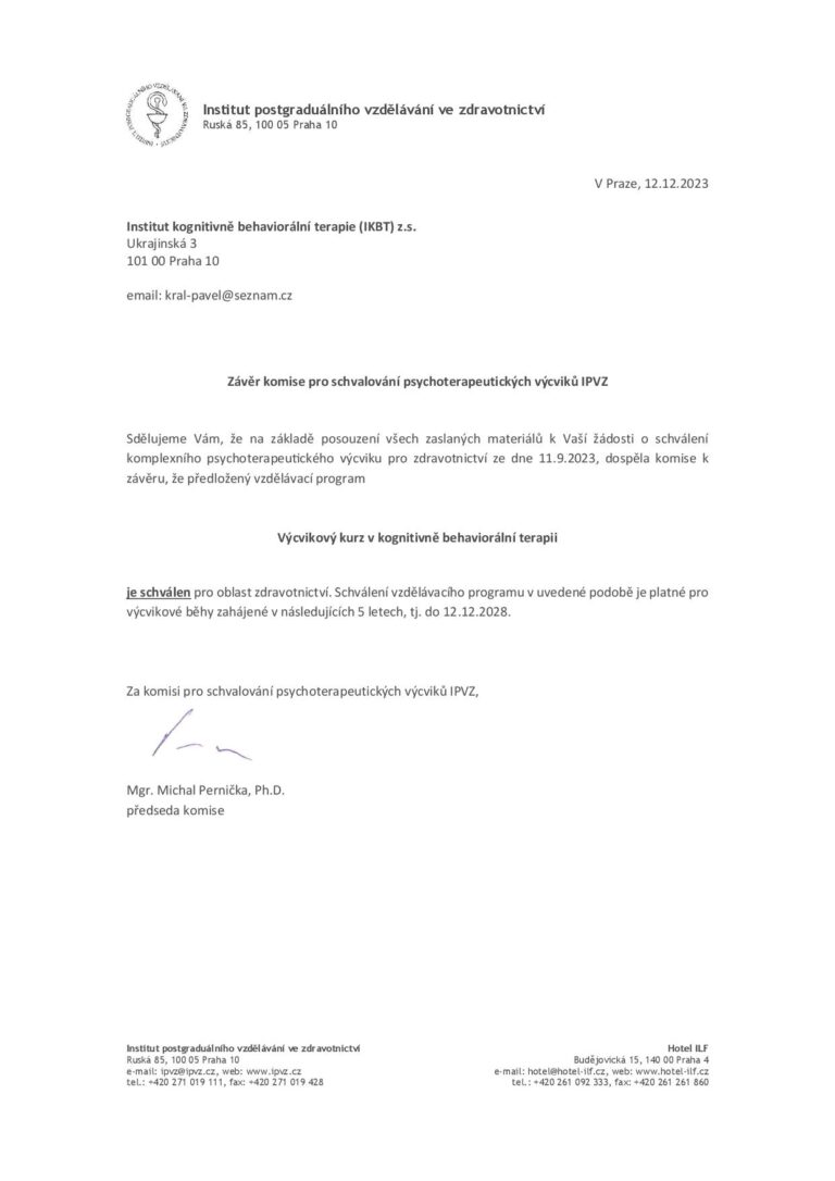 Závěr komise k žádosti o schválení pstr. výcviku_IKBT_podzim 2023